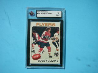 1975/76 Topps Nhl Hockey Card 250 Bobby Clarke Ksa 9 Sharp 75/76 Topps