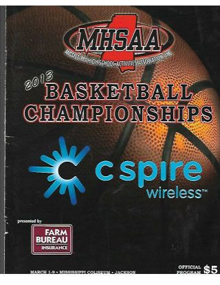 2013 Mississippi High School Basketball Championship Program