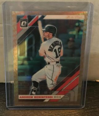 2019 Optic Andrew Benintendi " We The People " Sp Parallel 140 Red Sox D/76