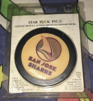 San Jose Sharks 1st Season Puck In Package Old Stock