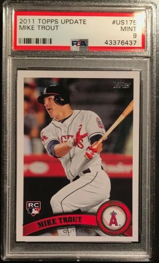 2011 Topps Update Mike Trout Rookie Rc Us175 Psa 9 Just Graded Angels