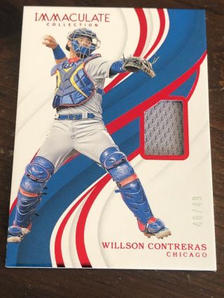2019 Panini Immaculate Willson Contreras Game Jersey 40/49 Chicago Cubs