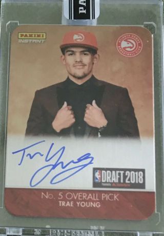 Trae Young - 2018 - 19 Panini Instant Metal Rps Autographs ’d 11/25 Jersey 1/1
