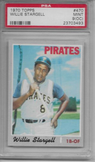 1970 Topps 470 Willie Stargell Psa 9 (oc) Pittsburgh Pirates
