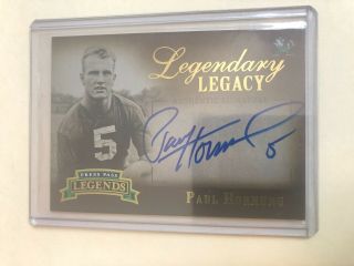 2007 Press Pass Legends Legendary Legacy Autographs Gold Ph Paul Hornung 68/153