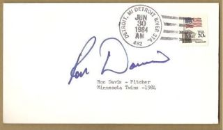 Ron Davis Autographed First Day Cover Envelope Auto