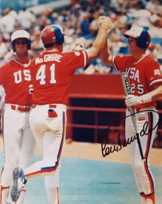 Cory Snyder Signed 8x10 Photo Usa Olympic Team W/ Mark Mcgwire Will Clark Photo
