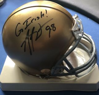 Anthony Weaver Signed Autographed Notre Dame Fighting Irish Mini Helmet