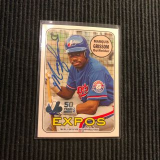 2019 Topps Archives Marquis Grissom Montreal Expos 50th Anniversary Auto