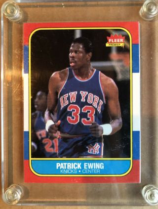 Patrick Ewing 1986 - 87 Fleer Rookie Rc Basketball Card 32 - Nba Knicks
