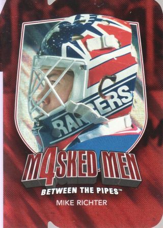 2011 - 12 Between The Pipes Masked Men Iv Ruby Die Cuts Mm - 38 Mike Richter