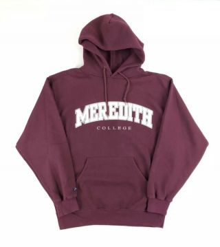 Vintage Jansport Adult Size Medium Meredith College Hoodie Sweatshirt Pullover