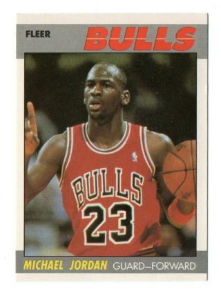 1987 Fleer - Michael Jordan Basketball Card - 59 - Chicago Bulls - 2nd Year