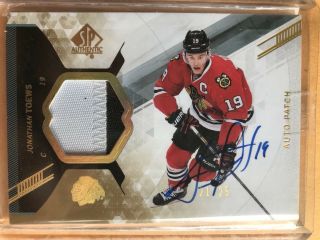 Jonathan Toews 2013 - 14 Sp Authentic Limited Auto Patch 21/25 Cup Champion