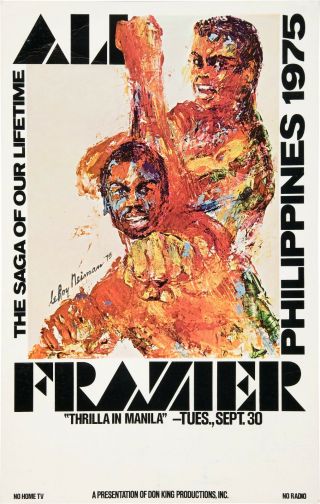 Muhammad Ali Vs.  Joe Frazier Thrilla In Manila Poster 1975 Large Format 24x36