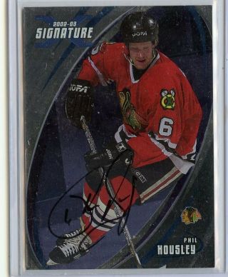 02/03 Be A Player Signature Series Auto Phil Housley 48 Not Vault
