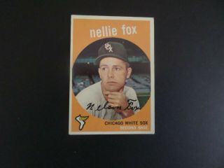 1959 Topps Nellie Fox White Sox Baseball Card Ex 30 Bv $30.  00 707