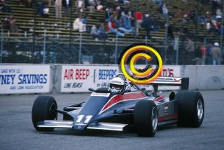 35mm Slide F1,  Elio De Angelis - Lotus 81,  1981 Long Beach Formula 1