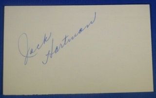Coach Jack Hartman Dec 2001 Signed Autograph 3x5 Kansas State Wildcats 1970 - 86