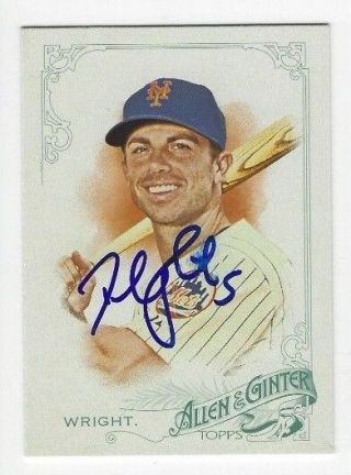 David Wright Autographed 2015 Topps Allen & Ginter Signed Card 203 Mets