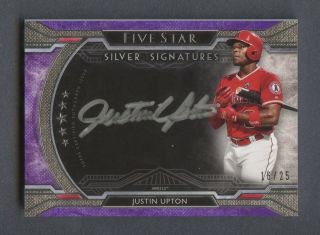2018 Topps Five Star Purple Justin Upton Silver Ink Auto 16/25 Angels