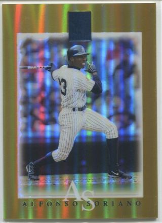 2003 Topps Tribute Contemporary Gold 70 Alfonso Soriano /25 Yankees