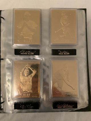 Danbury 22k Gold Baseball Cards Complete Set of 50 in Binder; Babe Ruth 3