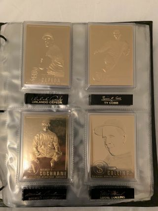 Danbury 22k Gold Baseball Cards Complete Set of 50 in Binder; Babe Ruth 4
