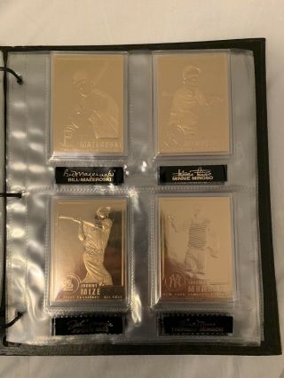 Danbury 22k Gold Baseball Cards Complete Set of 50 in Binder; Babe Ruth 6