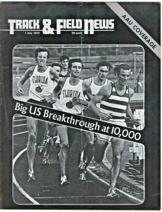 1972 Track And Field News 10k Aau Shorter Prefontaine Fredericks Wottle Bacheler