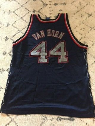 Vtg KEITH VAN HORN Jersey Nets THIN Strap ' 90s NBA Champion Jersey Sz 48 2