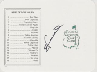 Eddie Pepperell Pga Golfer Signed Augusta Masters Golf Scorecard