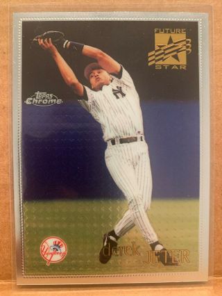 1996 Topps Chrome Derek Jeter Future Star 80 York Yankees
