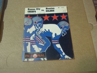 Kansas City Chiefs V Houston Oilers (afl) 10/12/69 Program Exmt