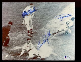 Slaughter Marion Partee Signed Photo 8x10 Mad Dash Home 1946 Ws Autographed Bas