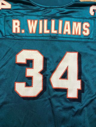 Ricky Williams Miami Dolphins Vintage Reebok Nfl Equipment Jersey