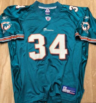 Ricky Williams Miami Dolphins VINTAGE Reebok NFL Equipment Jersey 2