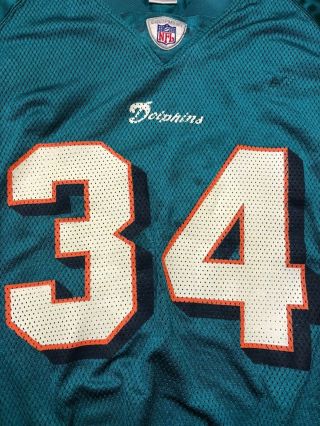Ricky Williams Miami Dolphins VINTAGE Reebok NFL Equipment Jersey 5