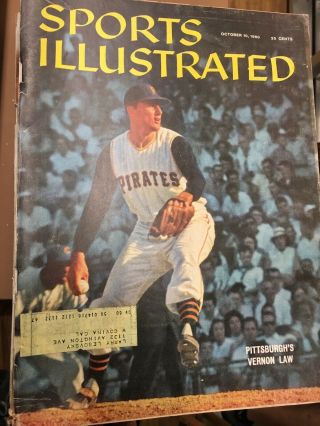 Vern Law - Pittsburgh Pirates Sports Illustrated Oct.  10,  1960