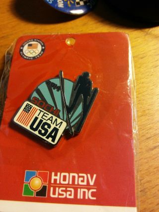 Sochi 2014 Winter Olympic Games Team Usa Ski - Jump Logo Lapel Pin 