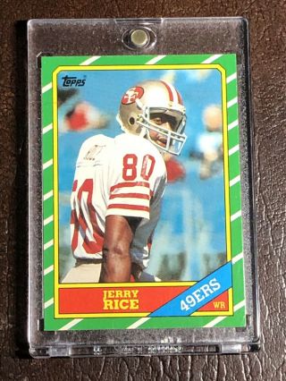 1986 Topps Jerry Rice San Francisco 49ers 161 Football Card Rookie Card Rc