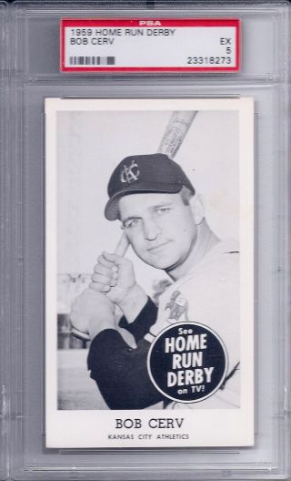 1959 Home Run Derby Bob Cerv Ex Psa 5