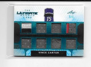 2019 Leaf Ultimate Sports Vince Carter 8 X Jersey 2 Color Patch 5/5