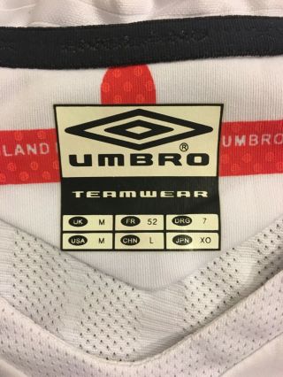 England Umbro Soccer Jersey Men ' s Medium 8 Lampard Pre owned, 5