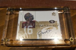 Joe Montana 2001 Ud Sp Authentic Sign Of The Times Sott Auto / 25