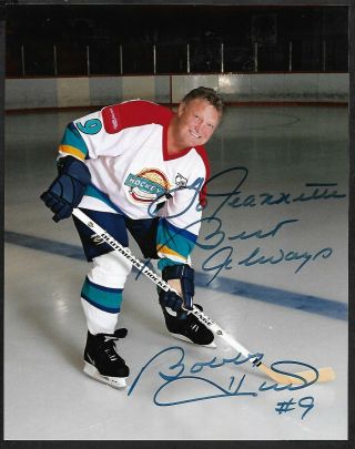 Bobby Hull 9 Hockey Oldtimers Color Photo Autograph,  8 1/2 " X 11 ",  Personalized