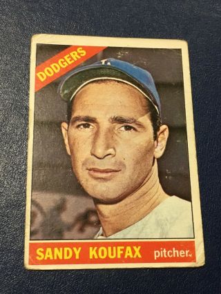 1966 Topps Sandy Koufax 100 La Dodgers