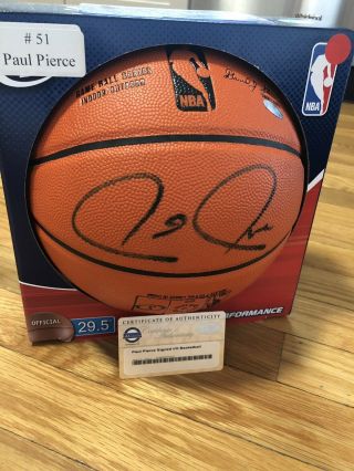 Paul Pierce Signed Basketball In Package With Steiner