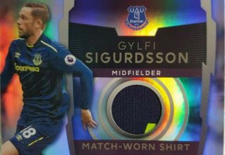 2018 Topps Premier League Platinum Soccer Player Worn Shirt Gylfi Sigurdsson Eve