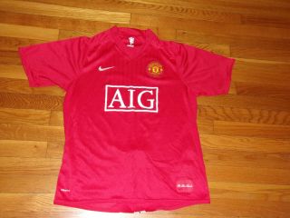 Nike Fit Dry Manchester United Short Sleeve Soccer Jersey Mens Large